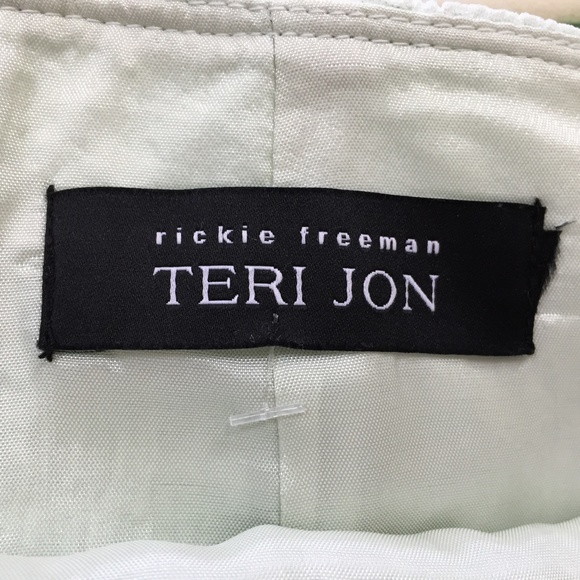 Rickie Freeman Teri John Pastel Green Textured Skirt - Picture 6 of 16